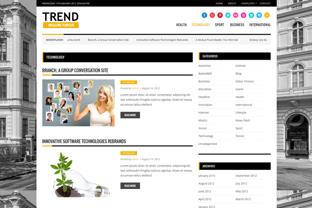 Trend - Magazine WordPress Theme, a WordPress Template by Klasik Themes (Photo 2 of 3)