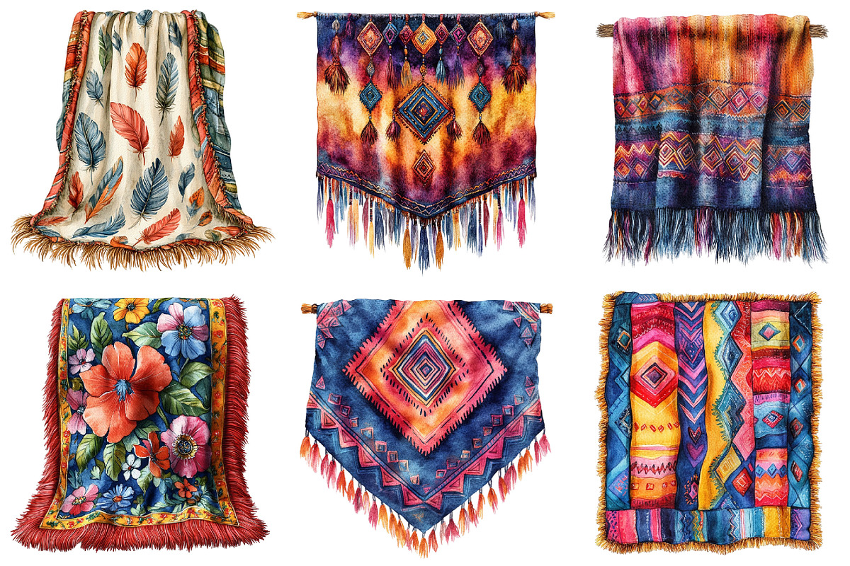 Boho Style Tapestry & Blanket Bundle, an Illustration by Pixels.Craft (Photo 9 of 10)