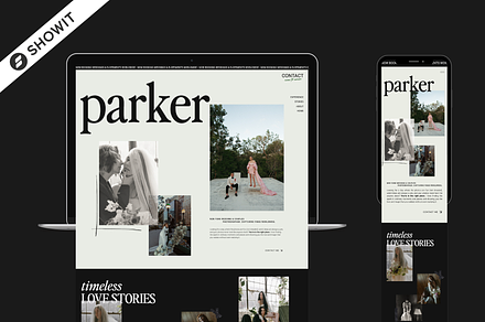 Showit Website Template | Parker, a Wireframe Template by Seventh Made
