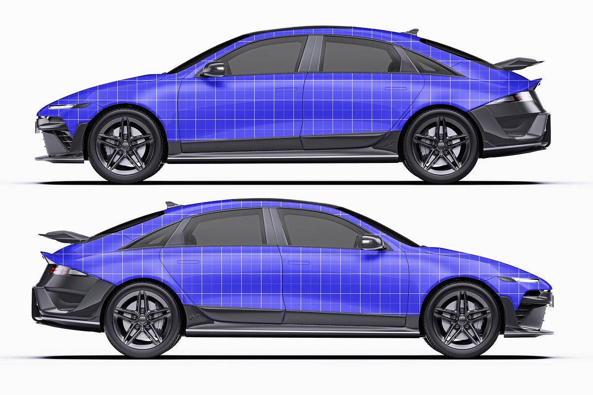 2025 Performance EV Sedan Mockup, an Advertising Mockup by Halal Graphic Studio (Photo 9 of 12)