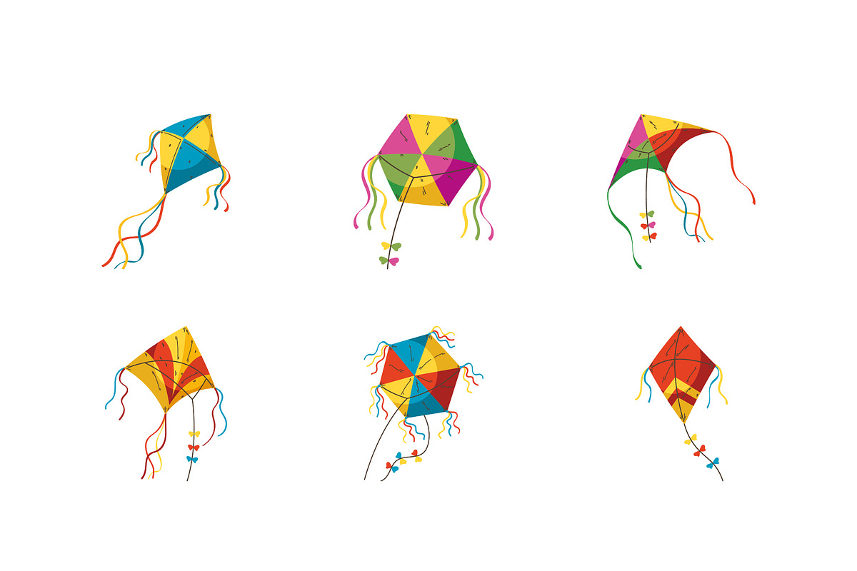 Colorful Kite Toy Illustration Se preview 2