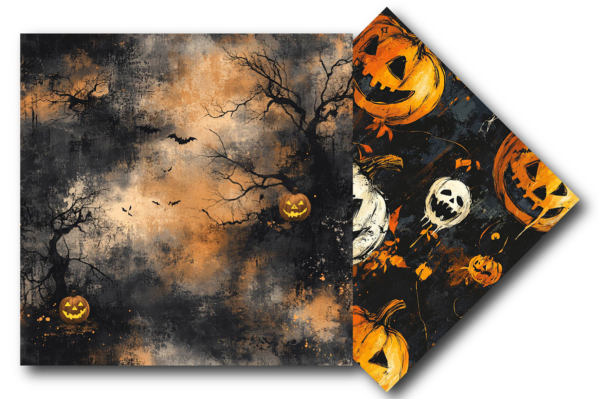 Nightmare Halloween Digital Paper, an Illustration by DreamPrint404 (Photo 2 of 4)