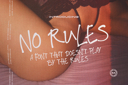 NO RULES || Cursive Handwritten Font