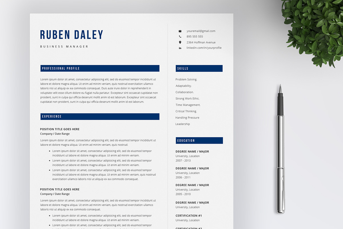 Modern Resume Template Cover letter, a Resume Template by SalientResume (Photo 1 of 5)