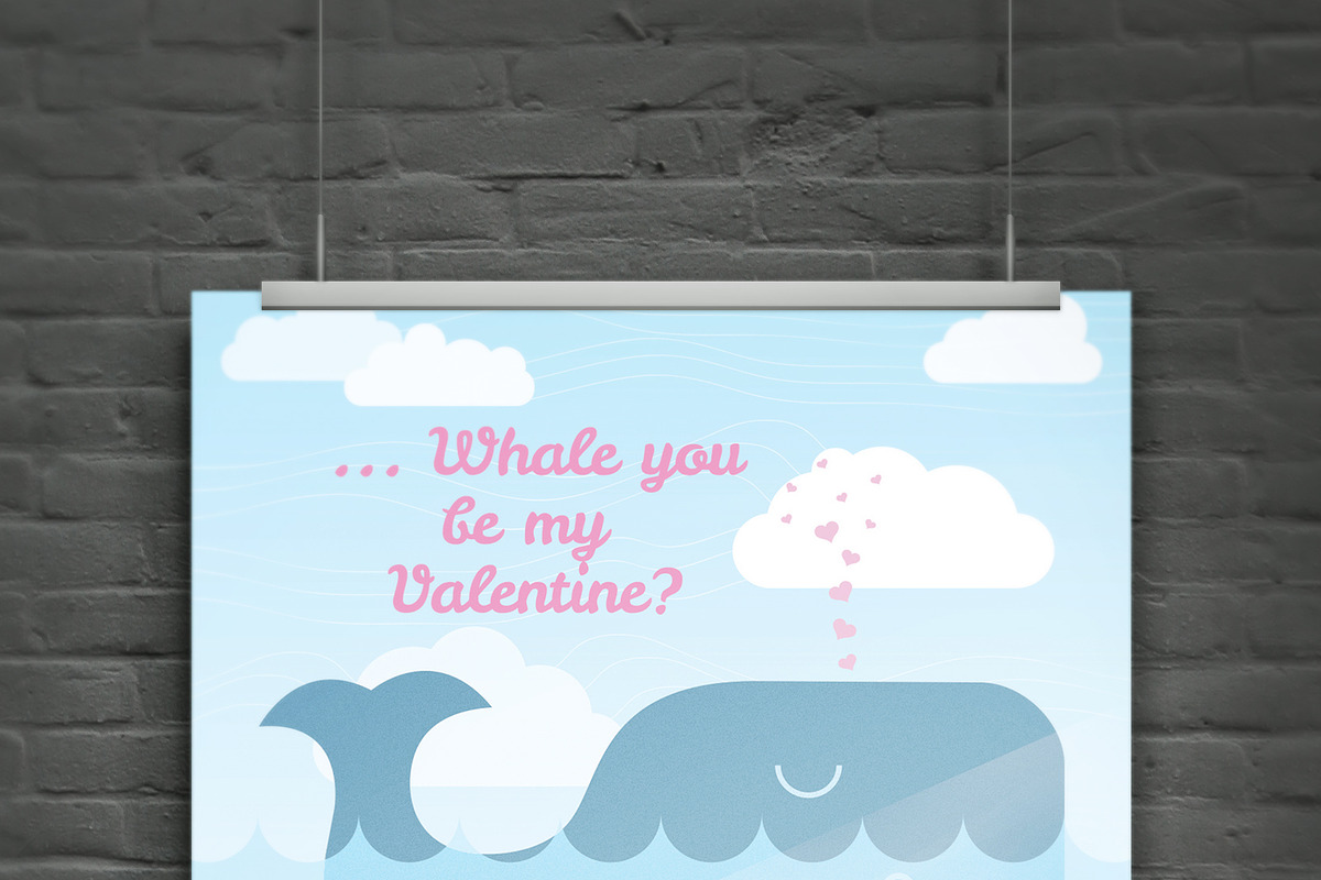 Whale you be my Valentine, a Flyer Template by VectorBurn (Photo 5 of 5)