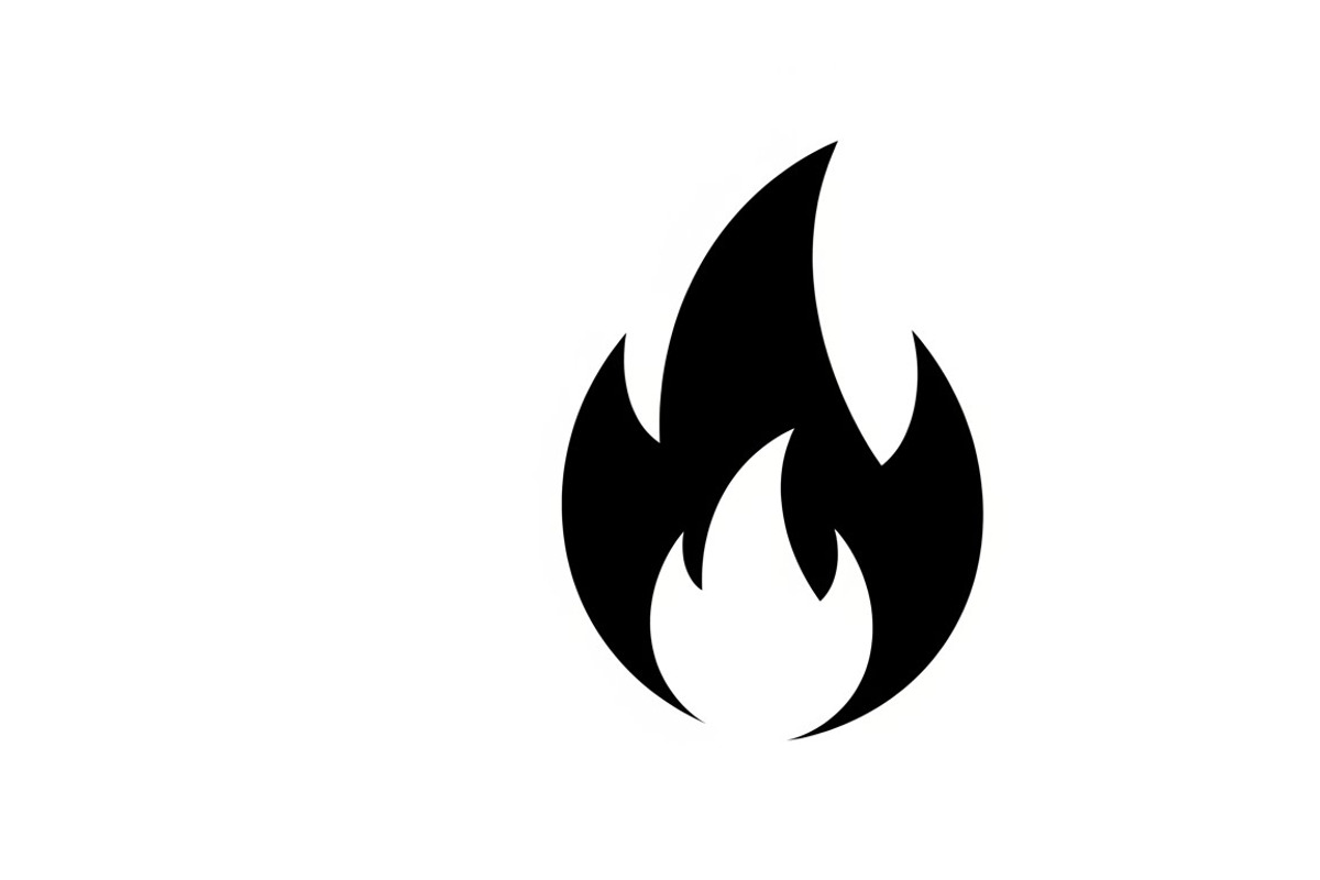 Bold black fire flame icon vector, an Illustration by Amazin_art (Photo 15 of 29)