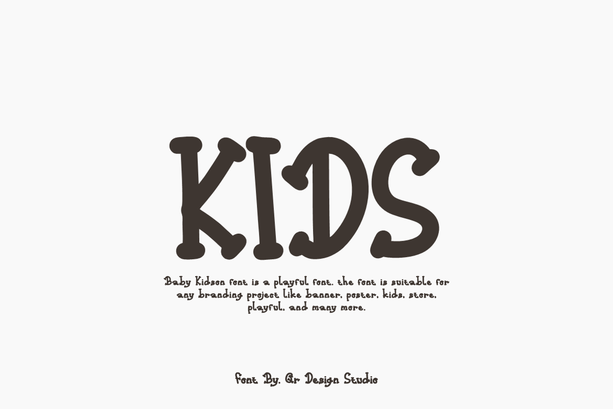 Baby Kidson - Funny Font, a Serif Font by QR Design Studio (Photo 3 of 7)