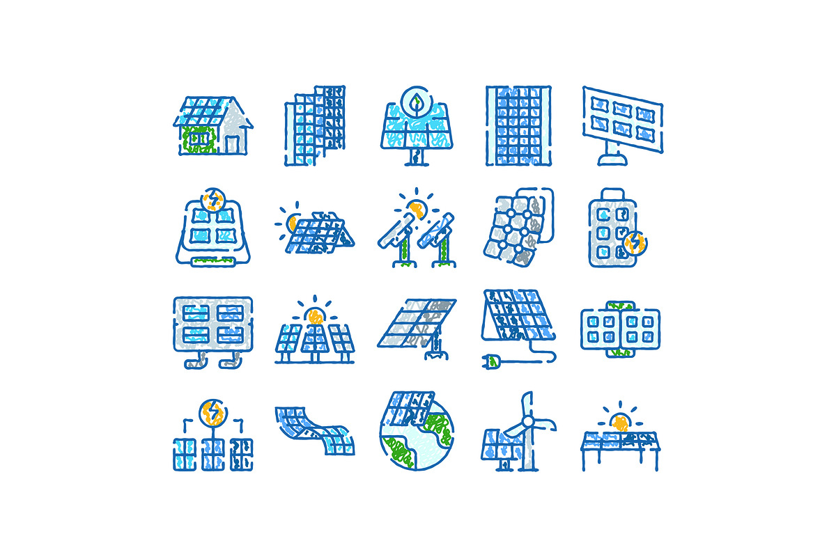 Solar panels set creating renewable, an Object Graphic by pikepicture (Photo 1 of 3)