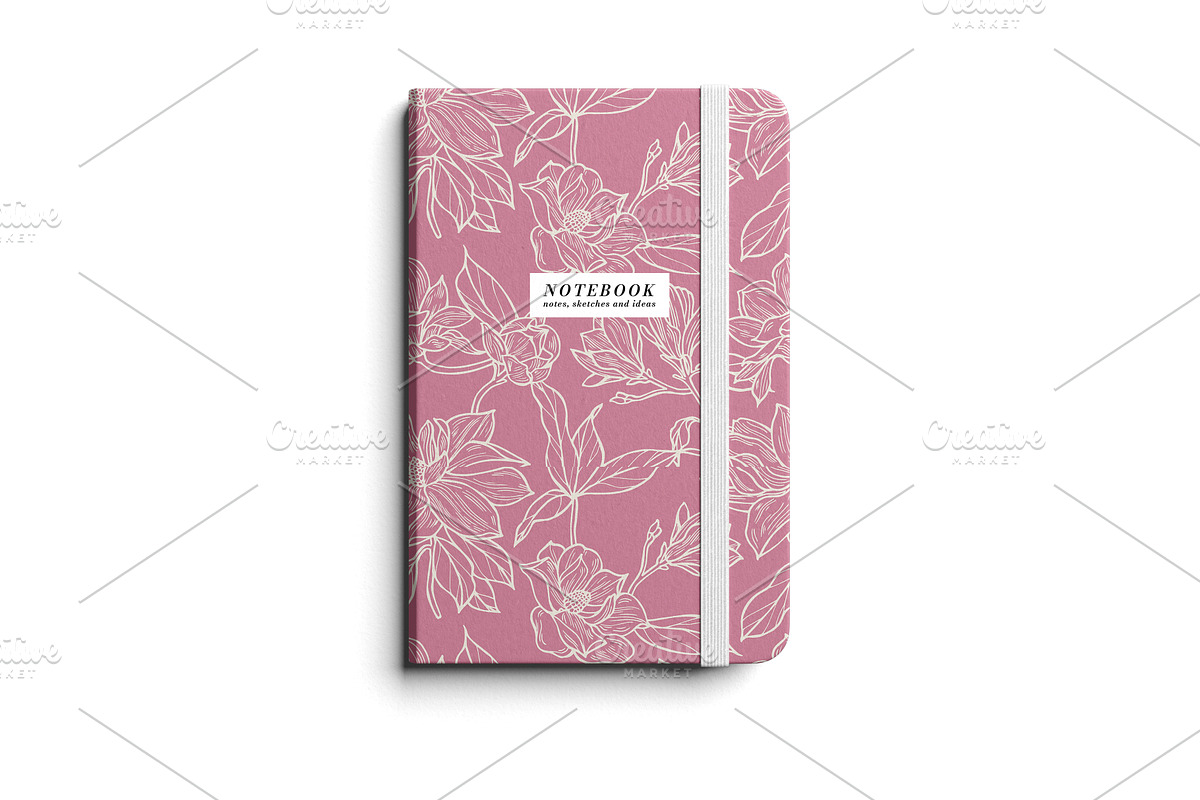 Magnolia flowers seamless pattern, a Pattern Graphic by oxygen_8 (Photo 2 of 6)