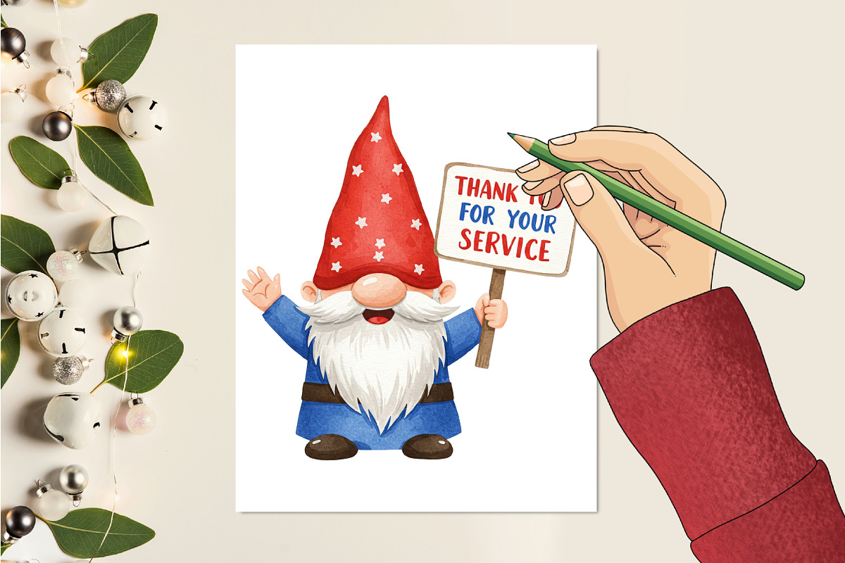 Memorial Day Gnome Sublimation Png, an Illustration by RobertsArt (Photo 6 of 7)