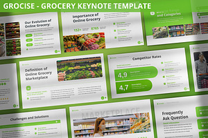 Grocise - Grocery Keynote Template, a Presentation Template by SlideFactory