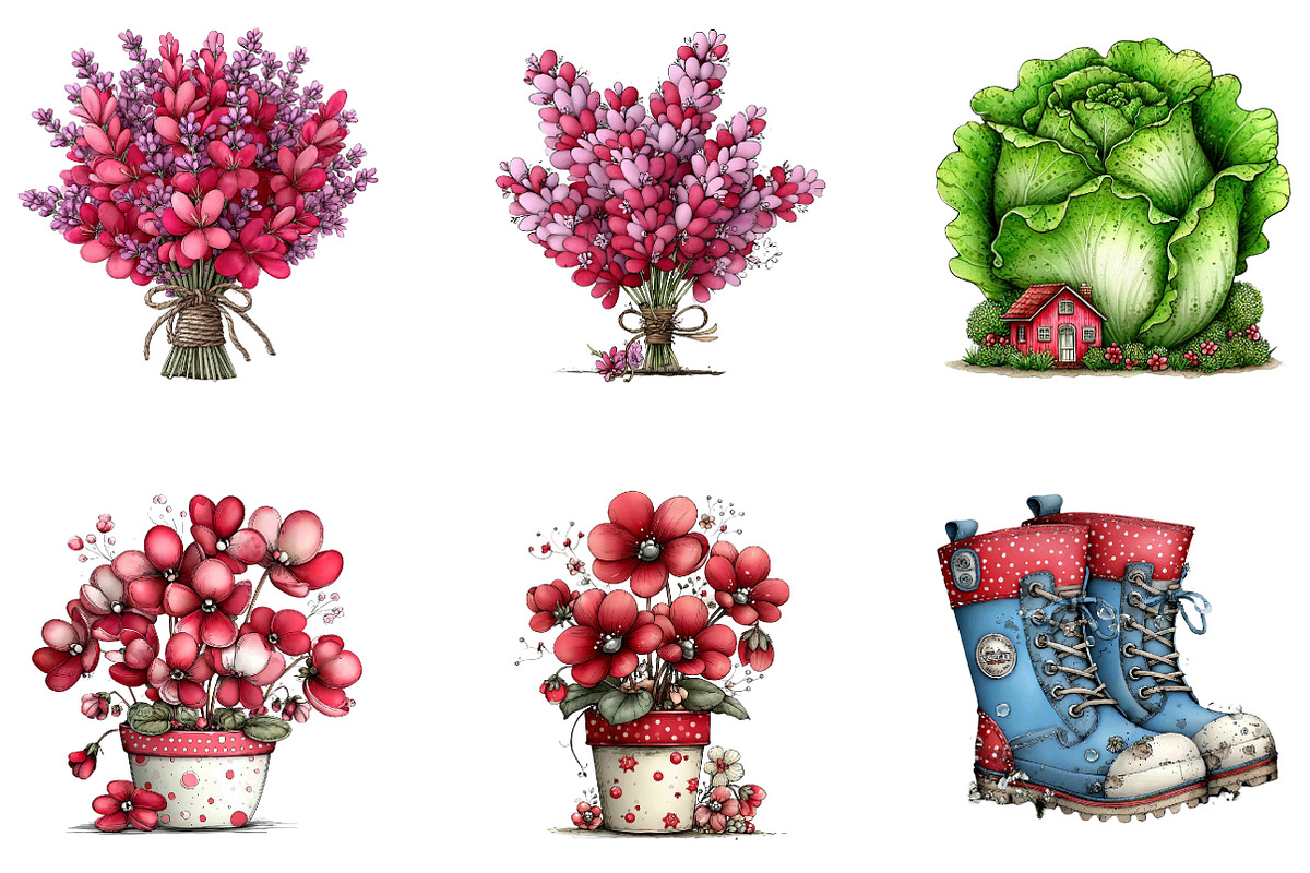 Watercolor Spring Clipart, an Illustration by CreationArt (Photo 2 of 7)