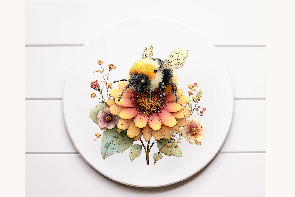Whimsical GardenBee Clipart, a Seasonal Illustration by Designworld (Photo 10 of 10)