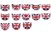 Watercolor UK Bunting Clipart, a Decorative Illustration by stickermadness (Thumbnail 2 of 3)