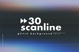 30 Scan Lines Glitch Background