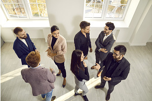 Top View Of Group Of Business People