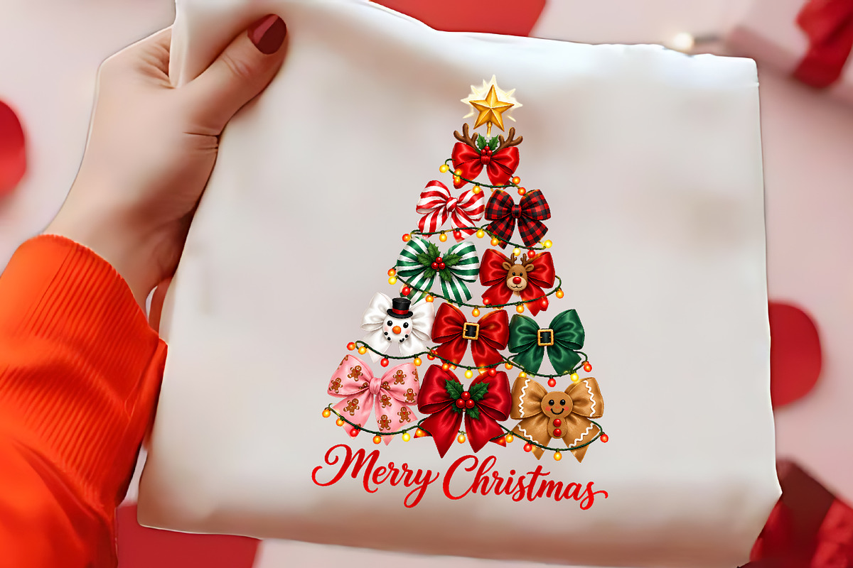 Merry Christmas Bow Tree PNG, a Seasonal Illustration by CrexoraLab (Photo 2 of 4)