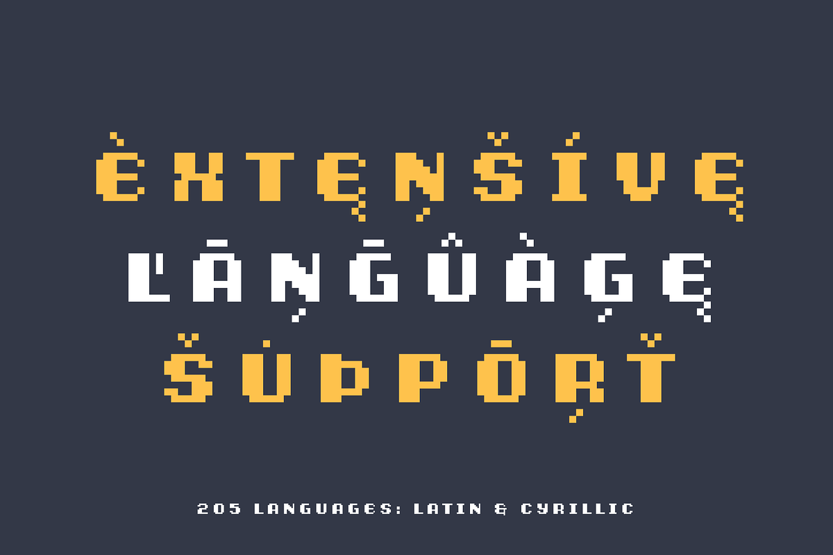 Pixobay - High-Impact Pixel Typeface, a Sans Serif Font by alpercakici (Photo 3 of 14)