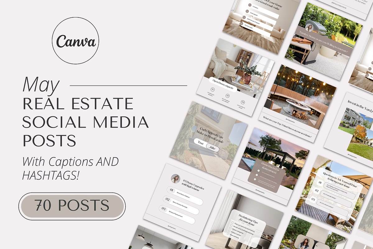 May Real Estate Posts with Captions, a Social Media Template by Marketing Templates Co. (Photo 1 of 9)