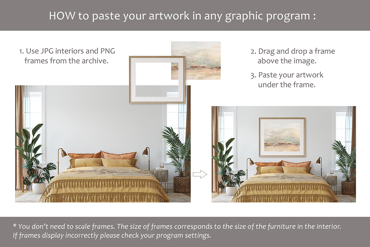 BOHEMIAN HOME Wall&Frame Mockups, a Poster Template by MyHomeMockups (Photo 11 of 12)