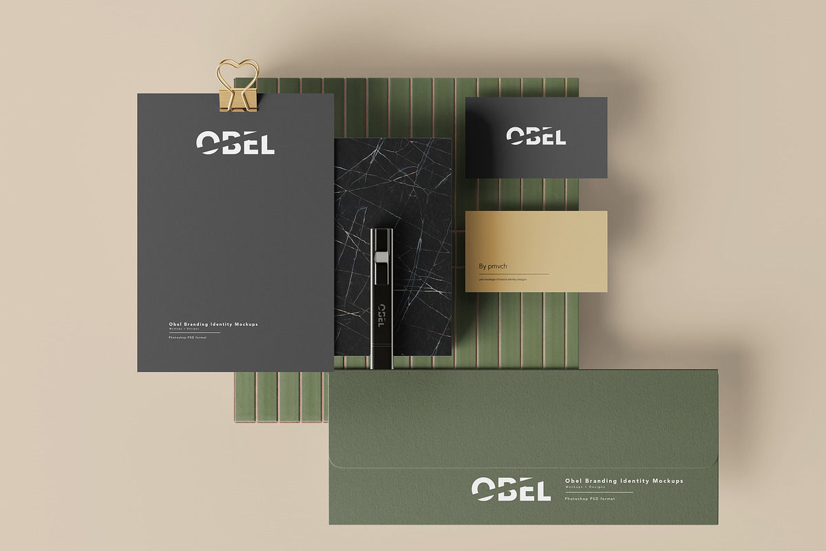 Obel - Branding Identity Mockups Set, an Advertising Mockup by pmvch (Photo 7 of 10)