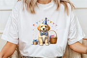 Watercolor Puppies Party Sublimation, a Seasonal Illustration by Rose Art (Thumbnail 5 of 7)