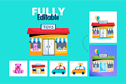 Flat Buildings Icons, a Duotone Icon by Prosymbols (Thumbnail 4 of 8)