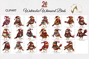 Watercolor Whimsical Birds Clipart, an Illustration by NiiiNArt (Thumbnail 6 of 6)