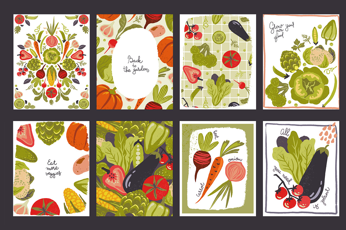 Fruits and Vegetables. Vector set, a Food Illustration by Molly art (Photo 5 of 13)