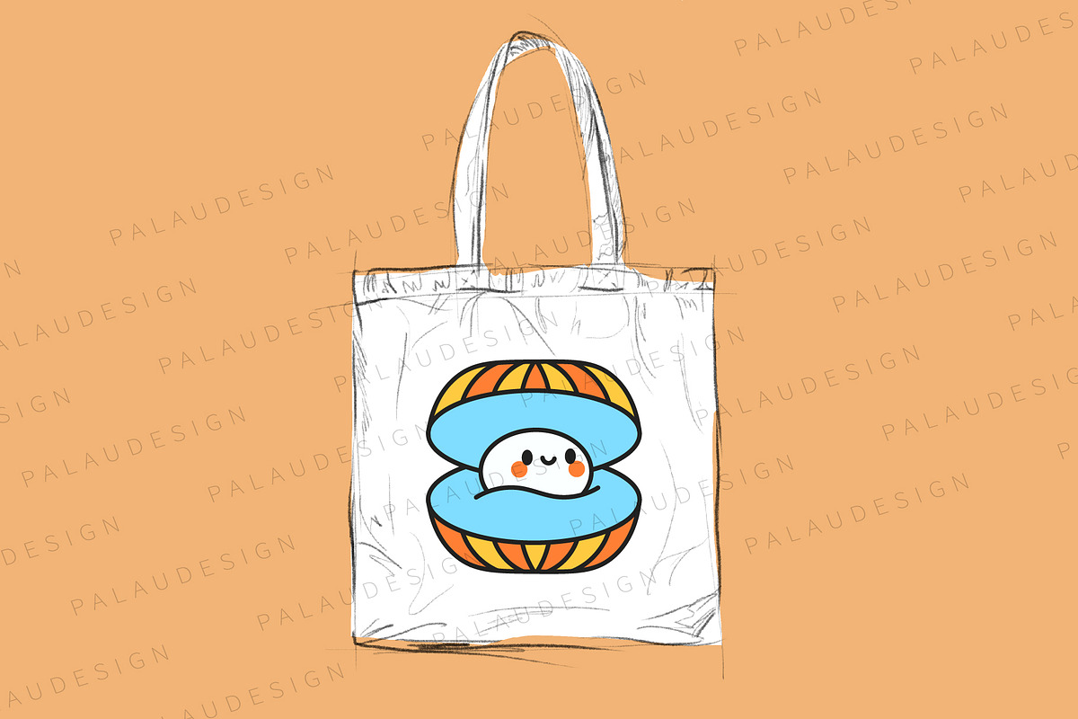 Cute Kawaii Shells Summer Character, a Seasonal Illustration by Palau (Photo 2 of 12)