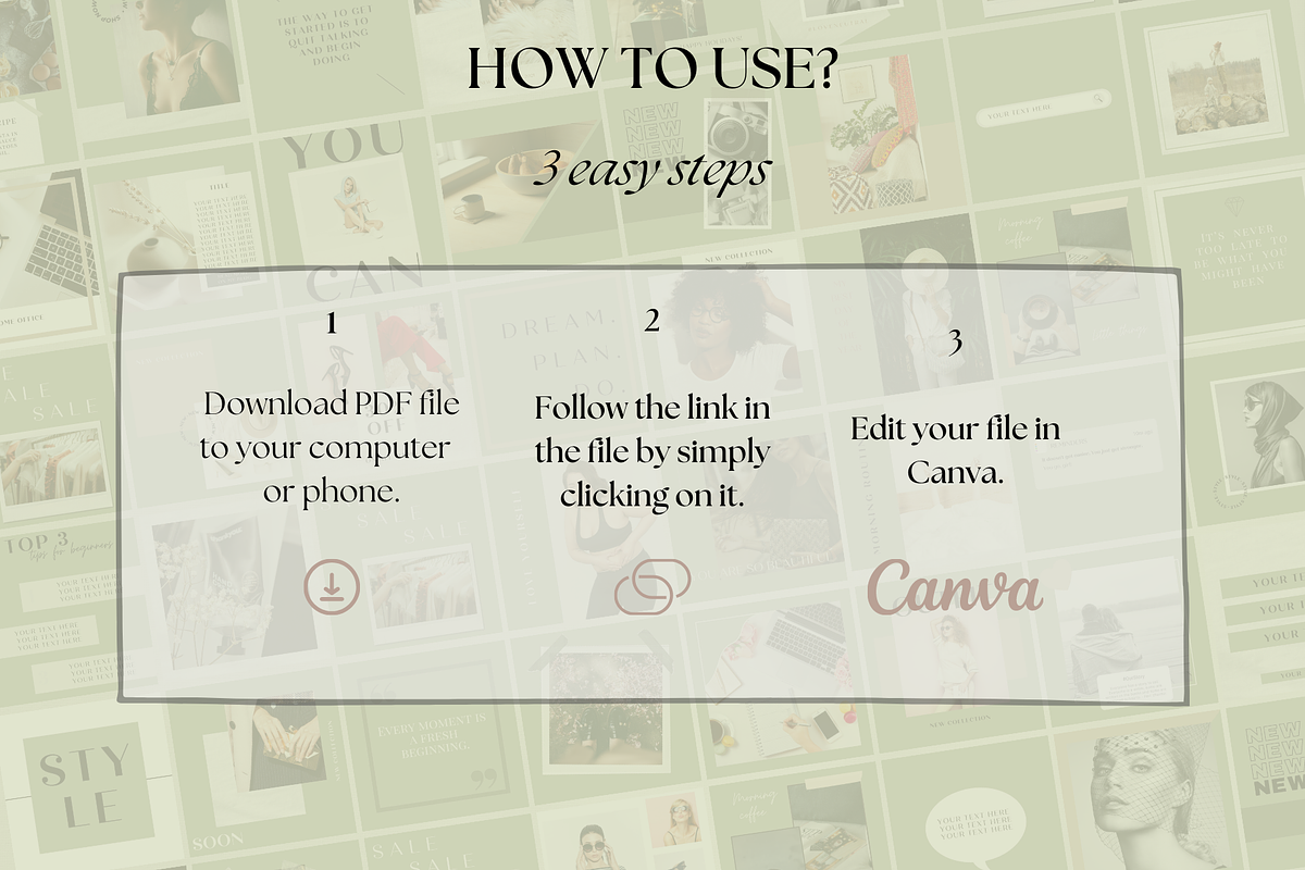Green Instagram Post Templates Canva, a Social Media Template by Boltik Studio (Photo 8 of 11)