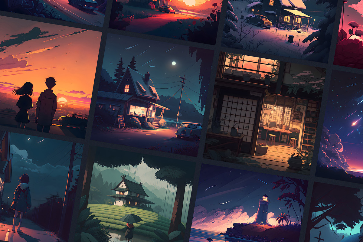 Lofi Music Album Covers Artworks, a Wallpaper Graphic by Cam' Studio (Photo 5 of 7)