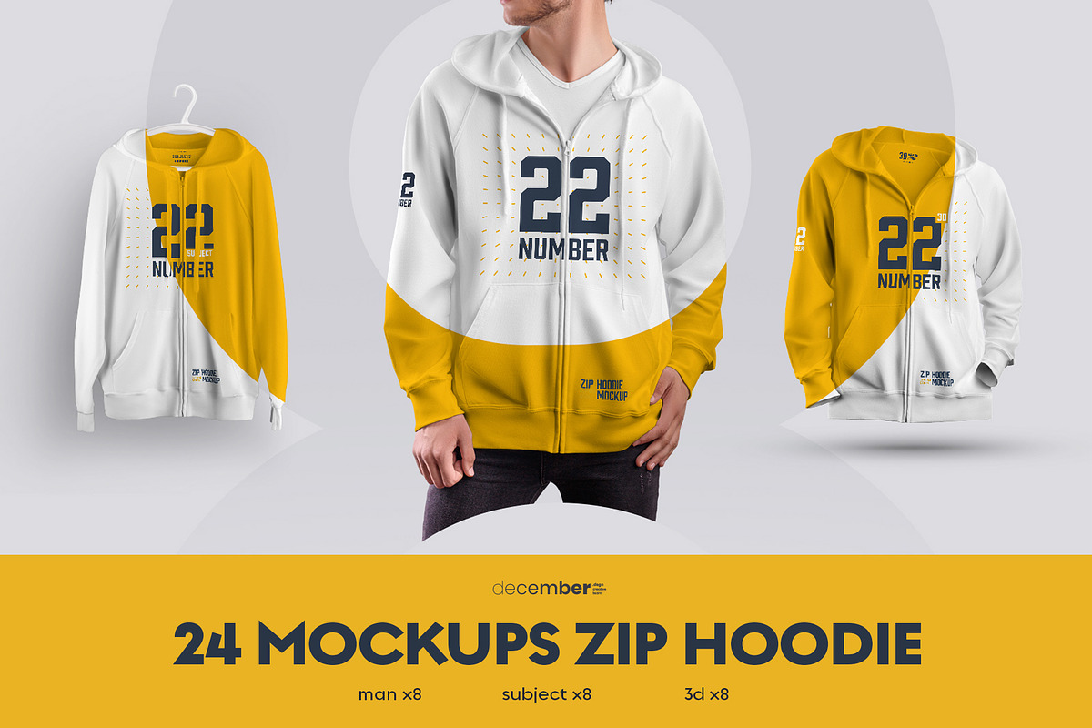 24 Zip Hoodie Mockup (Collection #5), a Hoody Mockup by Grow Design Craft Studio (Photo 1 of 7)