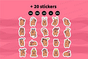 Capybara Hat Costume Clipart Set, an Animal Illustration by Palau (Thumbnail 10 of 10)