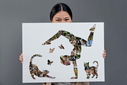 Yoga Girl And Cat Photo Collage, a Templates & Theme by AIW SOLUTIONS (Thumbnail 5 of 5)