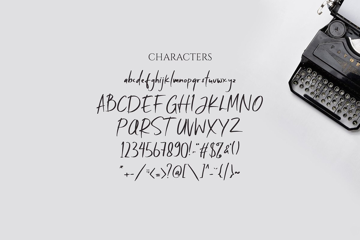 Authortscript Easy Handwritten Font, a Font by TrimStudio (Photo 8 of 8)