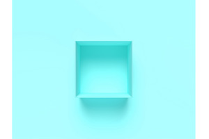 3D render of an empty turquoise, an Abstract Photo by Liudmyla Matviiets