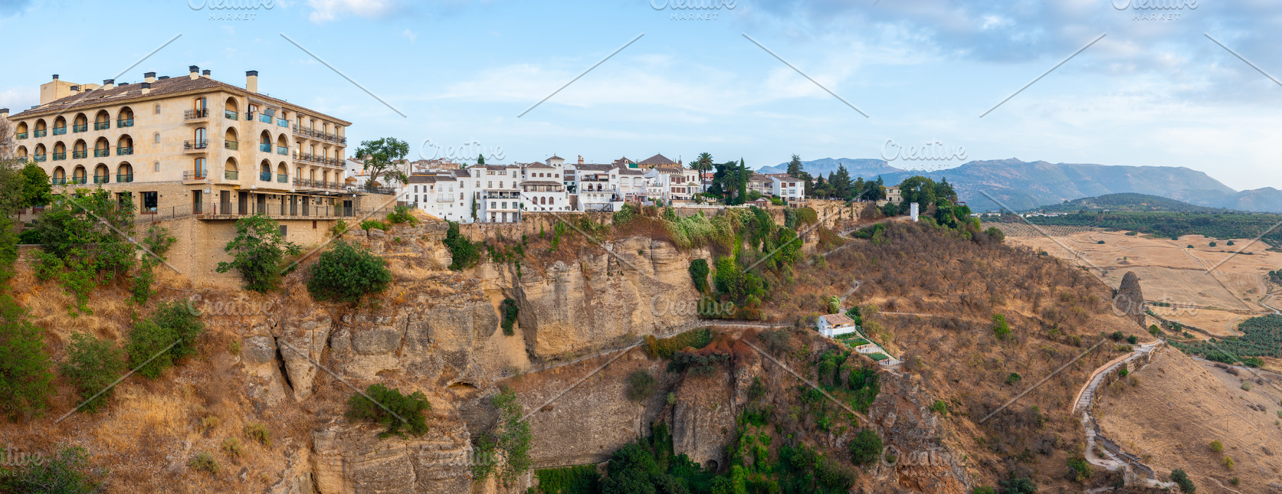 Panoramic view of houses built on th, a Holiday Photo by Fotoeventis