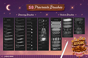 Retro Sign Toolkit 2.0 for Procreate, a Brush Add-On by Aurelie Maron (Thumbnail 2 of 8)