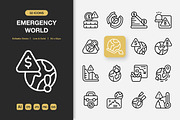 Emergency World Icons, an Icon by Spacepixel Creative (Thumbnail 1 of 3)