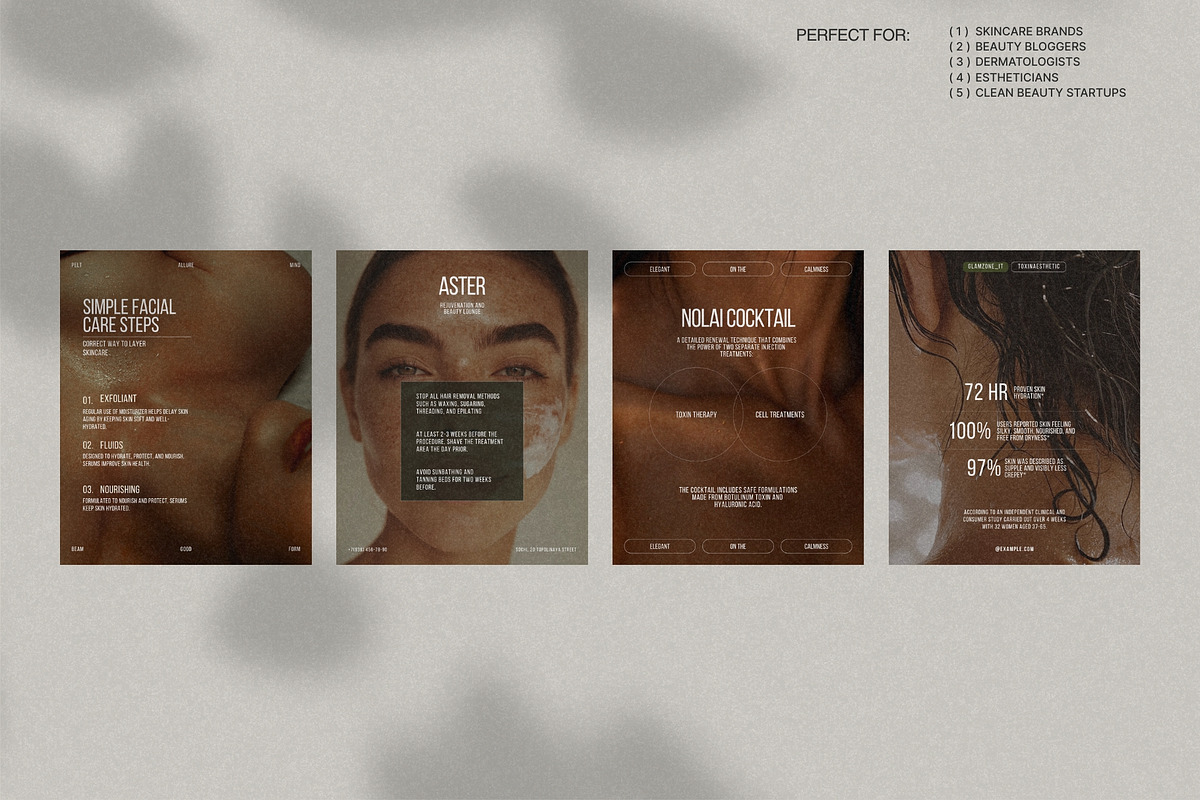 Skincare Posts for Canva Bundle preview 2