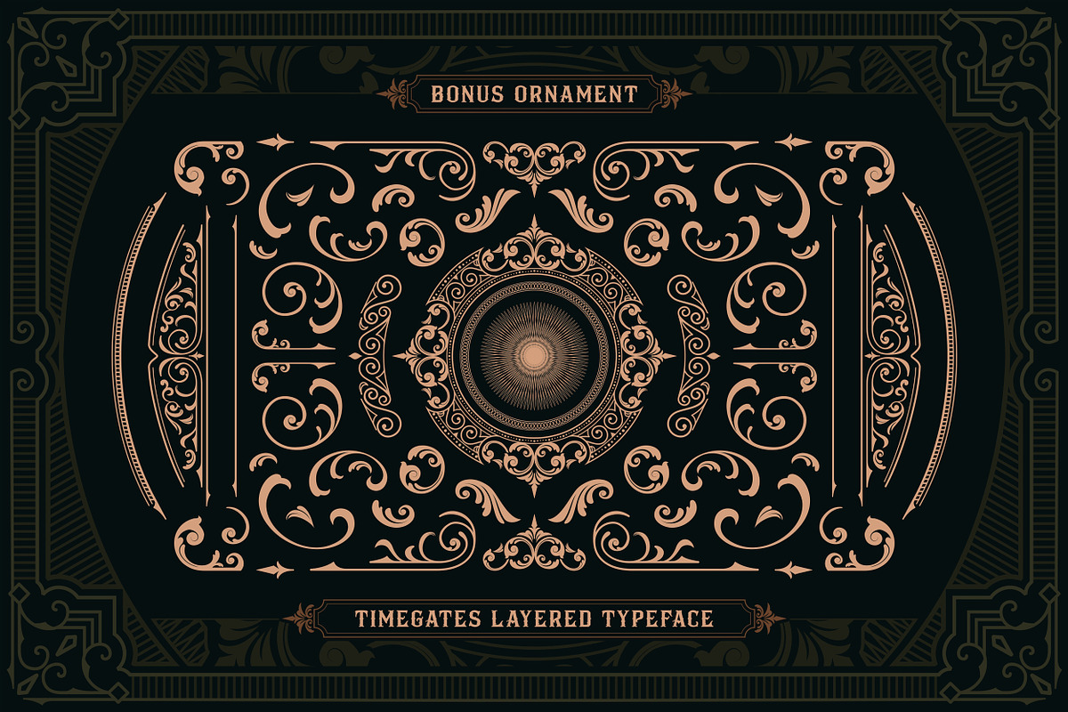Timegates Typeface + Extras, a Serif Font by Heybing Supply Co. (Photo 11 of 15)