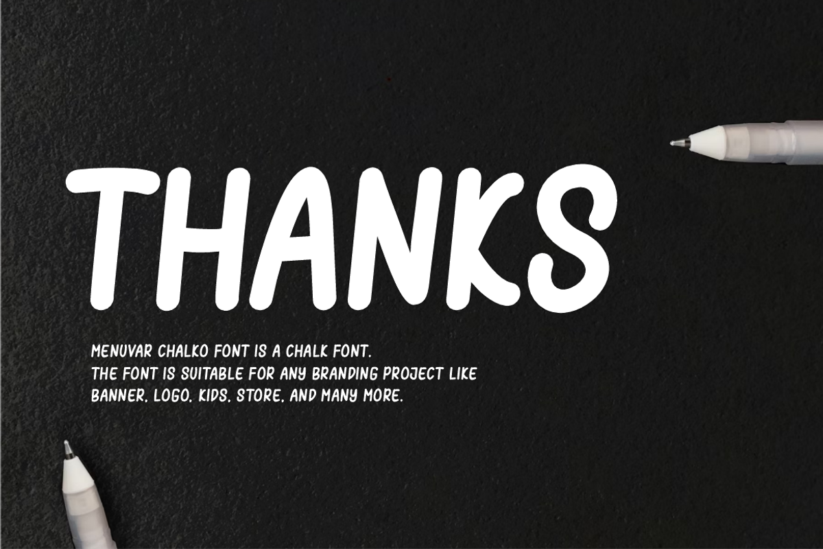 Menuvar Chalko - Chalk & Marker Font, a Sans Serif Font by Iqsiart Studio (Photo 6 of 6)