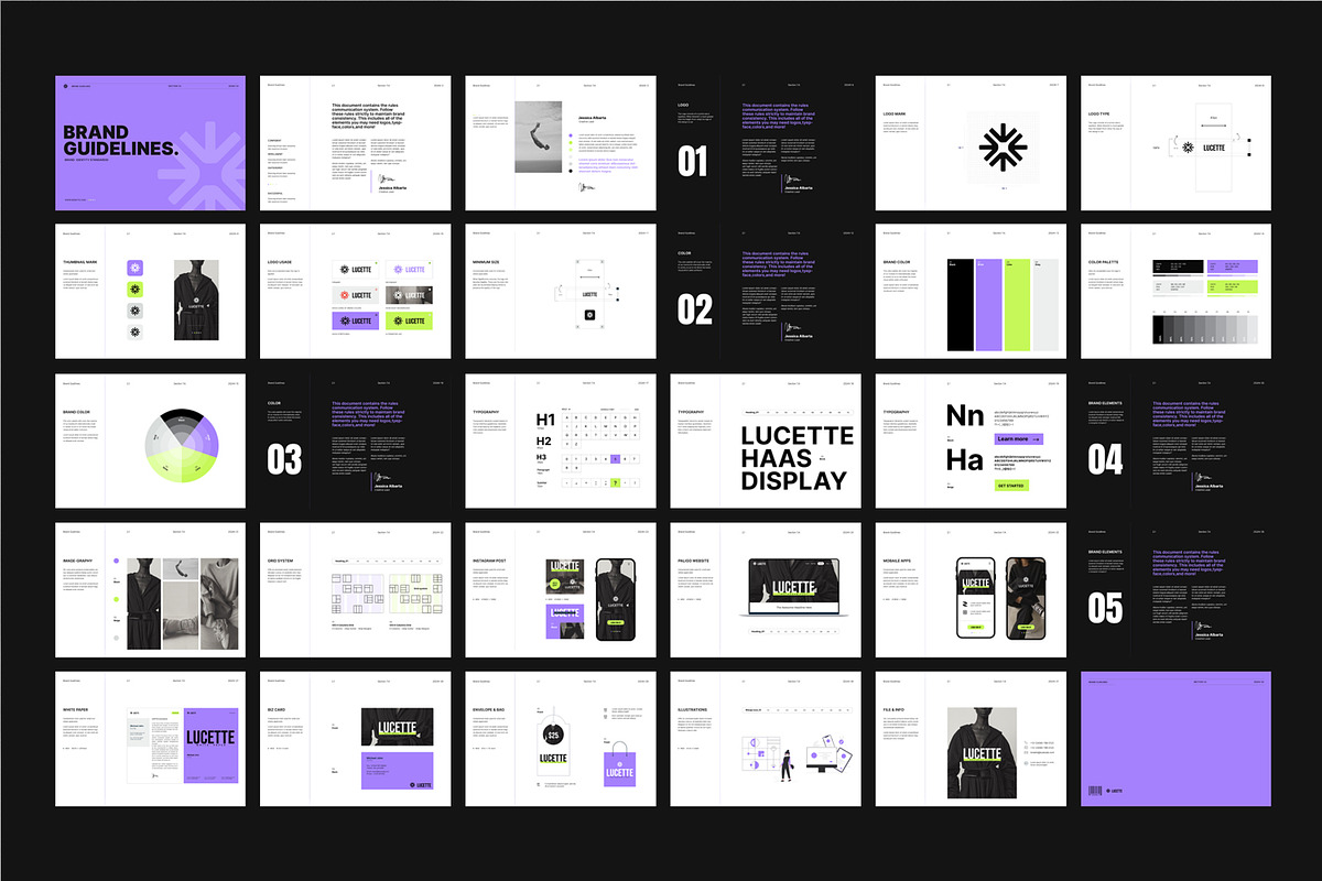 LUCETTE / Brand Guidelines, a Brochure Template by S A N D Y (Photo 12 of 12)