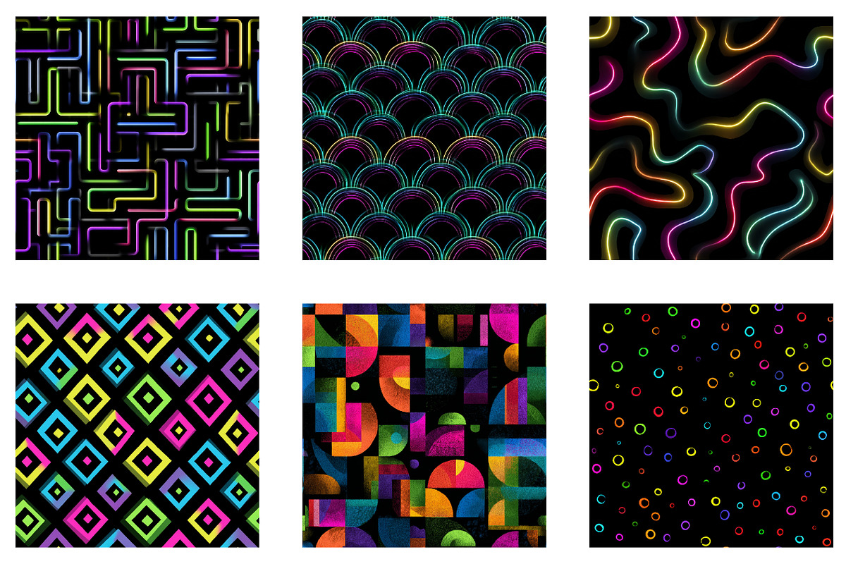 Bright Neon Digital Papers, a Pattern Graphic by CreationArt (Photo 5 of 6)