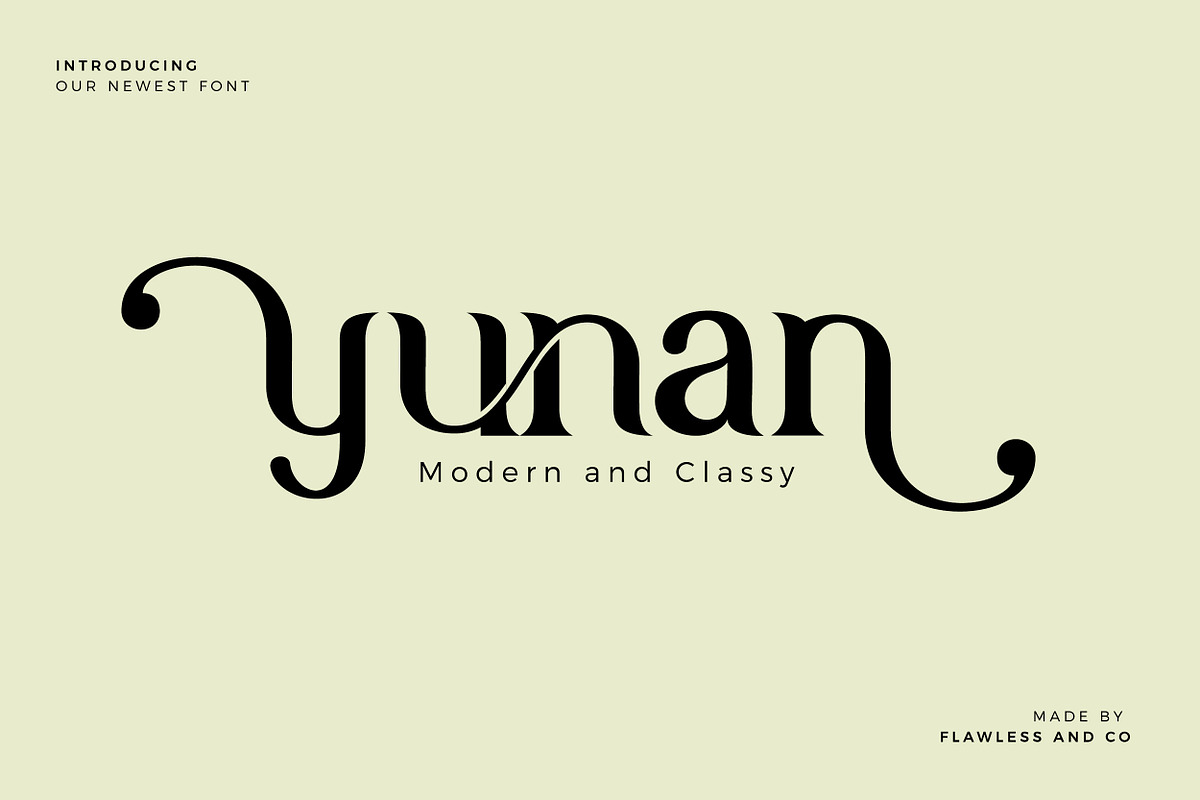 Yunan - Modern and Classy Font, a Serif Font by Flawless And Co (Photo 1 of 14)