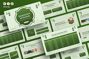 Ramadhan Mubarak - Google Slides, a Presentation Template by QR Design Studio