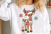 Preppy Patchwork Christmas Reindeer, an Illustration by SinaCreation (Thumbnail 4 of 7)