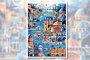Istanbul Travel Poster, an Illustration by Alex Krugli (Thumbnail 1 of 7)
