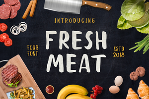 Fresh Meat 4 Font Pack Bonus